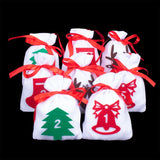 Christmas Advent Calendar Countdown Bag with Clips Stickers 24PCS