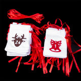 Christmas Advent Calendar Countdown Bag with Clips Stickers 24PCS