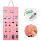 Felt Hair Claw Clip Bag Jewelry Organizer Grey Pink