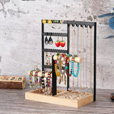 Metal Jewelry Tree Organizer Rack for Earrings Rings Necklaces