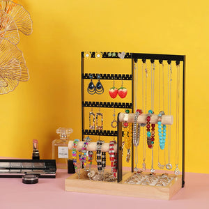 Metal Jewelry Tree Organizer Rack for Earrings Rings Necklaces