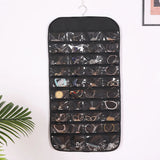 Double Sided Hanging Jewelry Organizer 80Grids Necklace Bracelet Earring Storage
