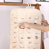 80-Pocket Double-Sided Jewelry Chain Storage Bag