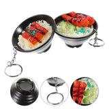 Rice Bowl Key Chain Decor Hanging Pendant Doll Accessory