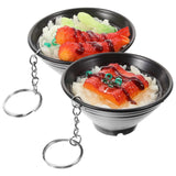 Rice Bowl Key Chain Decor Hanging Pendant Doll Accessory