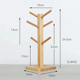 Wood Jewelry Display Stand Necklace Ring Bracelet Organizer