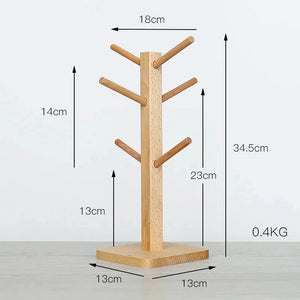 Wood Jewelry Display Stand Necklace Ring Bracelet Organizer