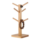 Wood Jewelry Display Stand Necklace Ring Bracelet Organizer