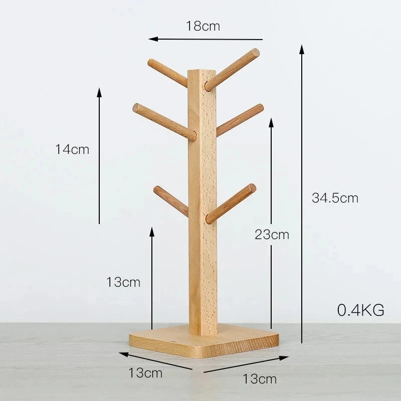 Wood Jewelry Display Stand Necklace Ring Bracelet Organizer