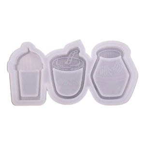 Silicone Pendant Mould for DIY Crafts, Tea Cup Keychain Resin Mold