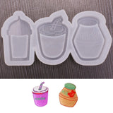 Silicone Mold for Milk Tea Cup Keychain DIY Crafts