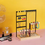 Metal Earring Display Stand Organizer Jewelry Holder for 48 Pairs Earrings
