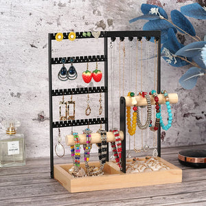 Metal Earring Display Stand Organizer Jewelry Holder for 48 Pairs Earrings