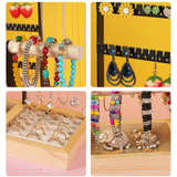 Metal Earring Display Stand Organizer Jewelry Holder for 48 Pairs Earrings