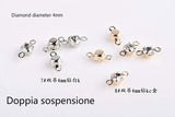 Double Hanging Glass Claw Drill DIY Earrings Bracelet Pendant