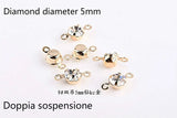 Double Hanging Glass Claw Drill DIY Earrings Bracelet Pendant