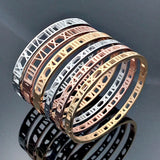 Roman Numeral Women Bracelet Stainless Steel Charm Bracelet Gift
