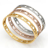 Roman Numeral Women Bracelet Stainless Steel Charm Bracelet Gift