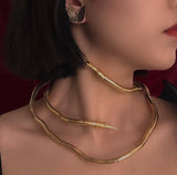 Hangzhi Dark Style Snake Women's Necklace Collar Jewelry