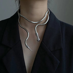 Hangzhi Dark Style Snake Women's Necklace Collar Jewelry
