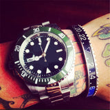 Italian Punk Serrated Bracelet Open Bangle Men Women Jewelry