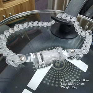 Metal Lock Buckle Necklace Hip-hop Cuban Chain for Couples
