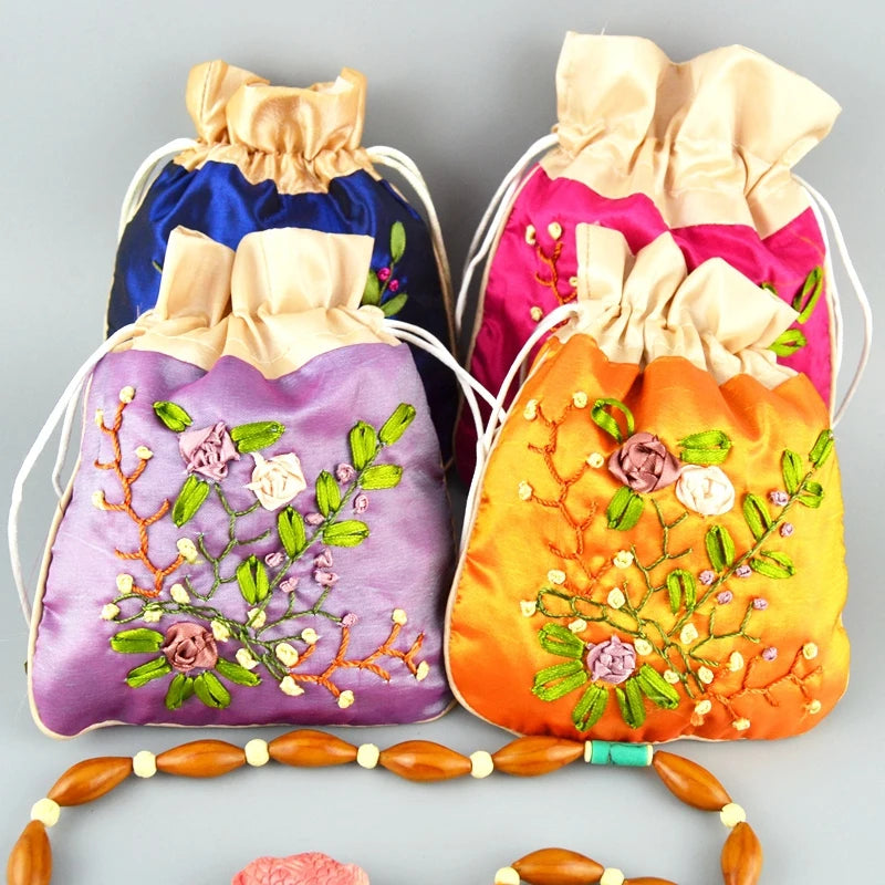 Hangzhou Brocade Jewelry Bag Set 2pc/lot