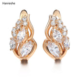 Hanreshe Crystal Stud Earrings Small Red Natural Zircon Hiphop Jewelry