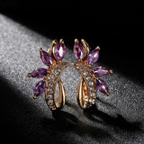 Mini Green Horse Zircon Stud Earrings Wedding Party Gothic Jewelry Crystal