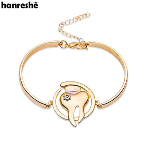 Dental Crystal Tooth Bangle Bracelet Dentist Jewelry