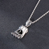 HaoYi Boxing Glove Pendant Stainless Steel Necklace Charm Jewelry