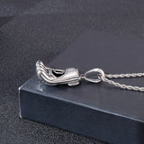 HaoYi Boxing Glove Pendant Stainless Steel Necklace Charm Jewelry