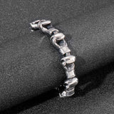 HaoYi Stainless Steel Boxing Gloves Bracelet Men Chain Bracelets Jewelry Gift