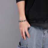 HaoYi Stainless Steel Boxing Gloves Bracelet Men Chain Bracelets Jewelry Gift
