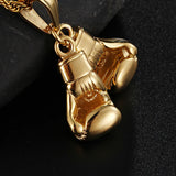 HaoYi Stainless Steel Boxing Gloves Pendant Necklace For Men