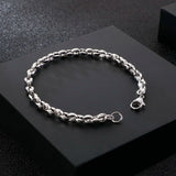 HaoYi Stainless Steel Coffee Bean Chain Bracelet Necklace Set For Men