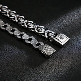 Skull Link Chain Bracelet Men Punk Rock Cuff Jewelry