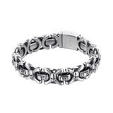Skull Link Chain Bracelet Men Punk Rock Cuff Jewelry