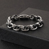 Stainless Steel Square Chain Bracelet For Men Punk Rock Cuff