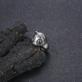 Haoyi Small Animal Stainless Steel K Colour Ring Panda Men's and Women's Ring