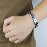 13mm Men's Stainless Steel Color Elastic Bracelet Bangle Boys Gift
