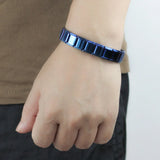 13mm Men's Stainless Steel Color Elastic Bracelet Bangle Boys Gift