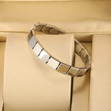 Detachable 9mm Square Stainless Steel 20 Links Bracelet Bangle