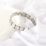 Detachable 9mm Square Stainless Steel 20 Links Bracelet Bangle