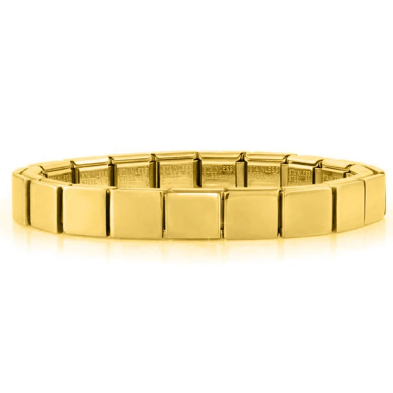 Detachable 9mm Square Stainless Steel 20 Links Bracelet Bangle