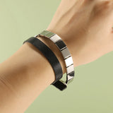 Detachable 9mm Square Stainless Steel 20 Links Bracelet Bangle