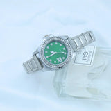 CZ Watch Stainless Steel Bracelet Bangle for Party
