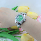 CZ Watch Stainless Steel Bracelet Bangle for Party