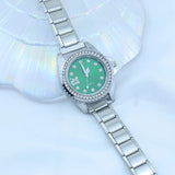CZ Watch Stainless Steel Bracelet Bangle for Party