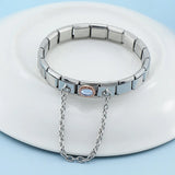 Romantic Ellipse Charm Stainless Steel Bracelet Bangle GDJ210